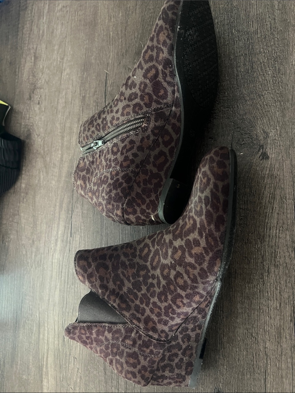 Women's Leopard-Print Ankle Booties - Brown